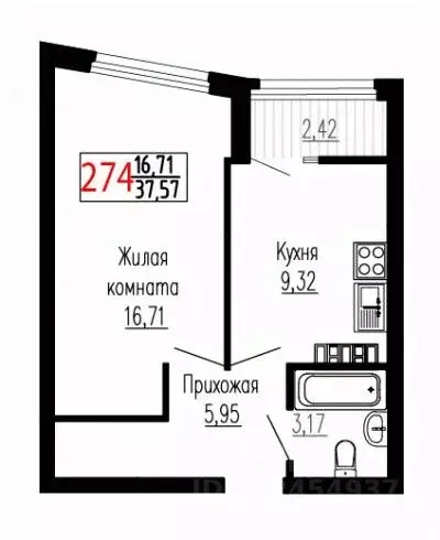 1-к кв. Свердловская область, Екатеринбург ул. Лыжников, 3 (37.5 м) - Фото 0