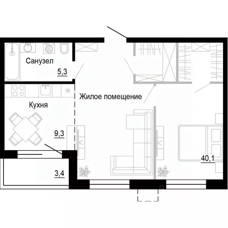 1-к кв. Приморский край, Владивосток ул. Бринера (54.3 м) - Фото 1