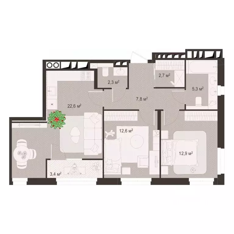 2-к кв. Рязанская область, Рязань пос. Шпалозавода, Окская Стрелка ... - Фото 1