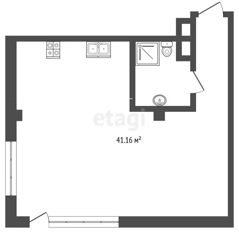 1-комнатная квартира: Ялта, улица Репина, 21 (41.16 м) - Фото 1