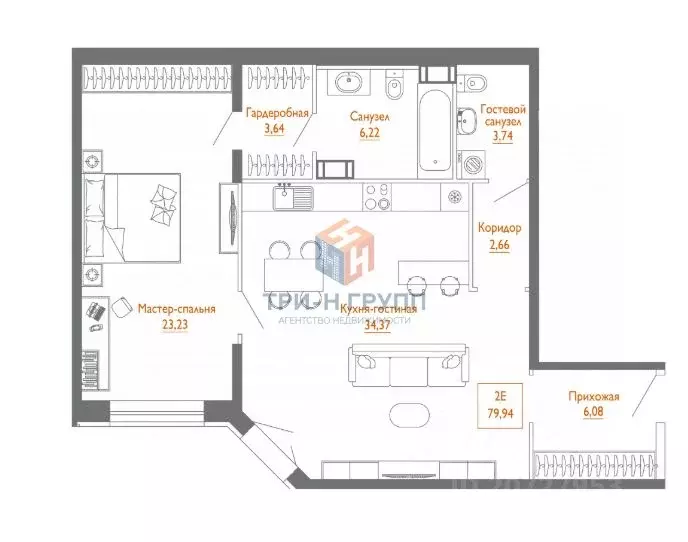 1-к кв. Санкт-Петербург 11-я Васильевского острова линия, 56 (80.2 м) - Фото 2