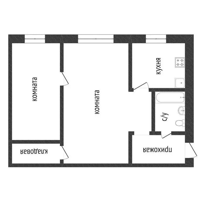 2-комнатная квартира: Курган, улица Дзержинского, 52 (43.4 м) - Фото 1