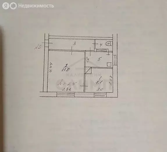 2-комнатная квартира: посёлок городского типа Полотняный Завод, улица ... - Фото 2