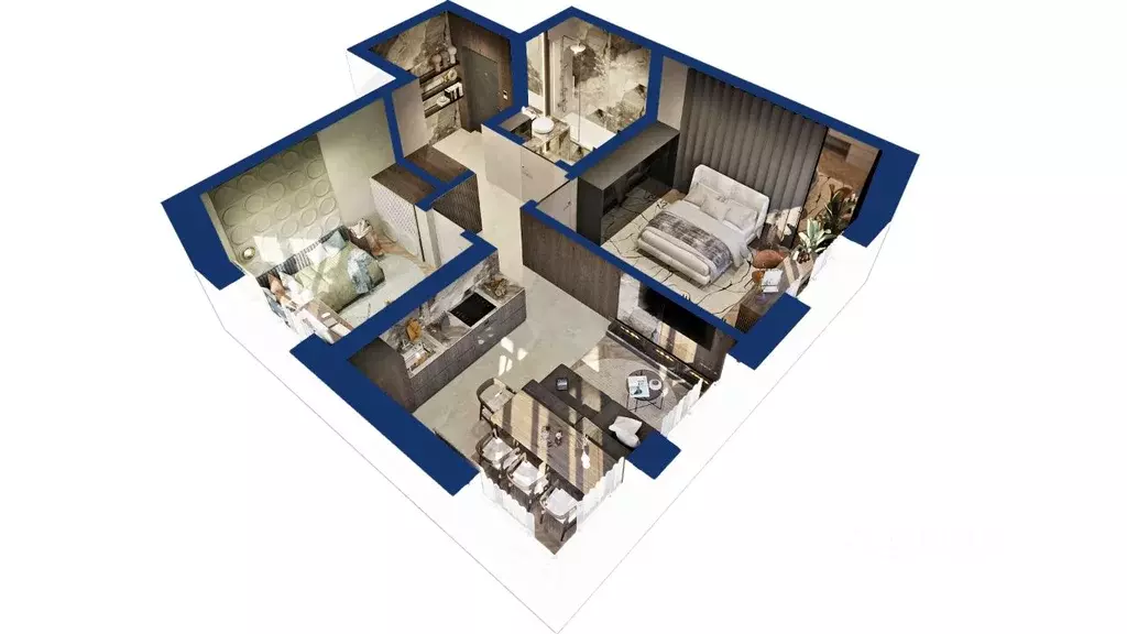 2-к кв. Башкортостан, Уфа Глумилино жилрайон,  (55.27 м) - Фото 1