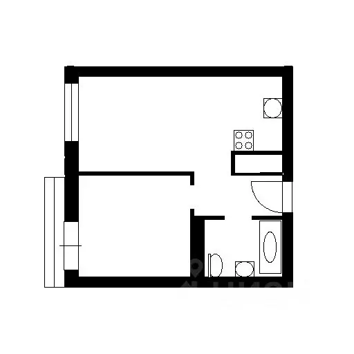 2-к кв. Новосибирская область, Новосибирск ул. Дунаевского, 14/3 (38.0 ... - Фото 2