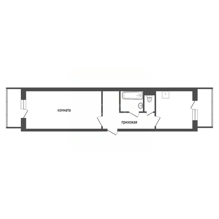 1-к кв. Красноярский край, Красноярск ул. Гусарова, 71 (36.4 м) - Фото 2