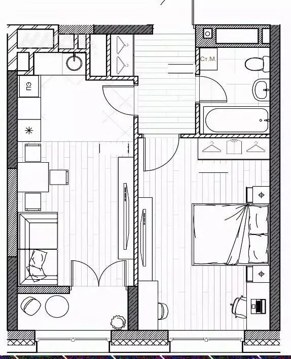 1-к кв. Нижегородская область, Нижний Новгород ул. Бетанкура, 7 (47.0 ... - Фото 2