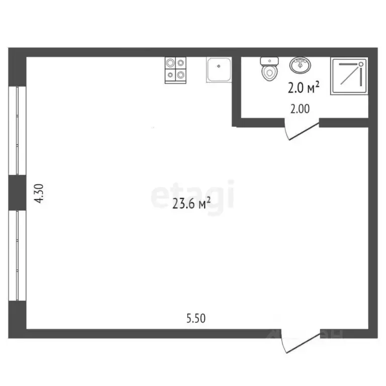 1-к кв. Ростовская область, Ростов-на-Дону, Нахичевань ул. 47-я Линия, ... - Фото 2