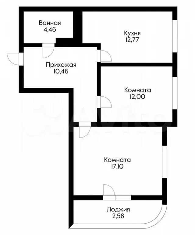 2-к. квартира, 64 м, 7/24 эт. - Фото 0