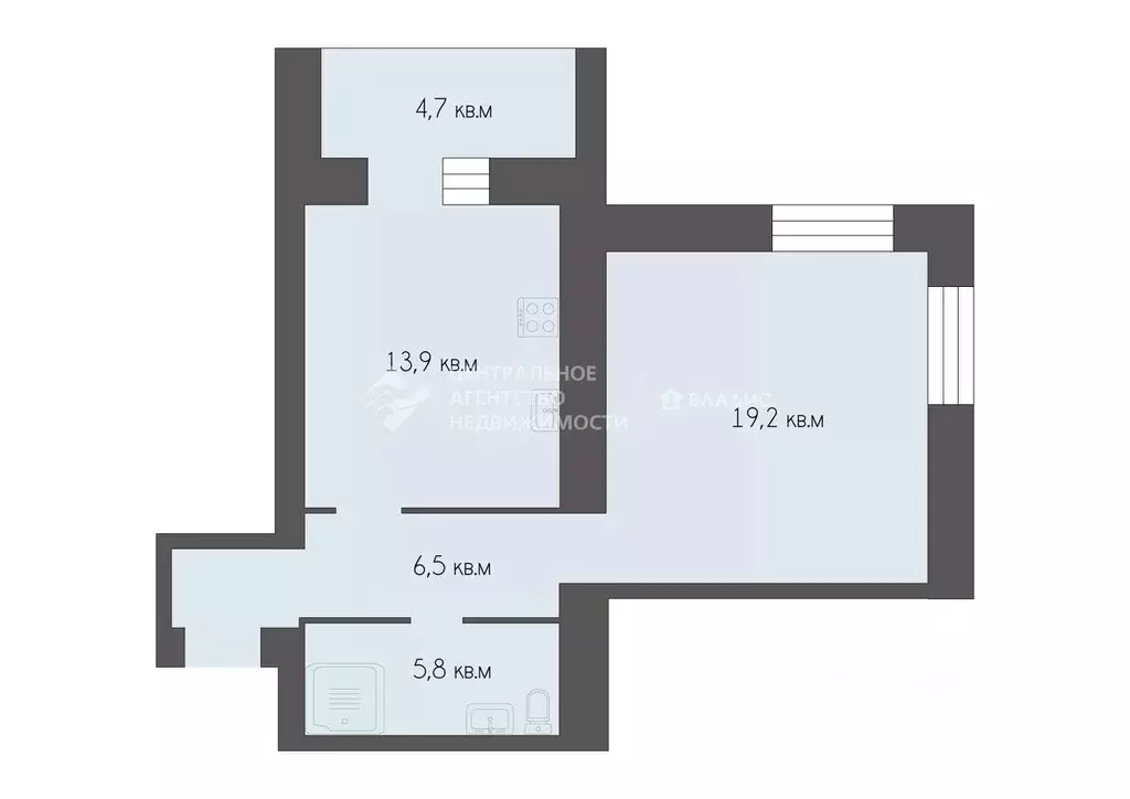 1-к кв. Рязанская область, Рязань Касимовское ш., 49 (43.7 м) - Фото 1
