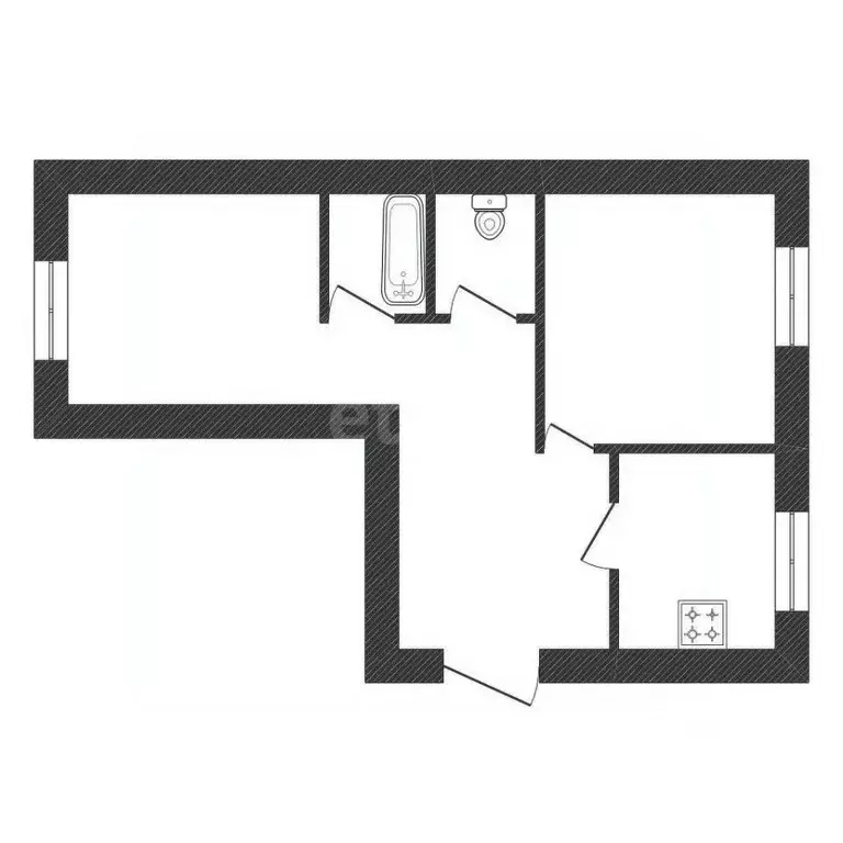 2-к кв. Ленинградская область, Волхов ул. Нахимова, 11 (53.4 м) - Фото 2