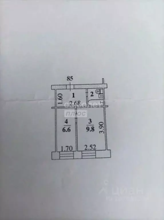 2-к кв. Липецкая область, Липецк ул. Ильича, 12А (23.1 м) - Фото 2
