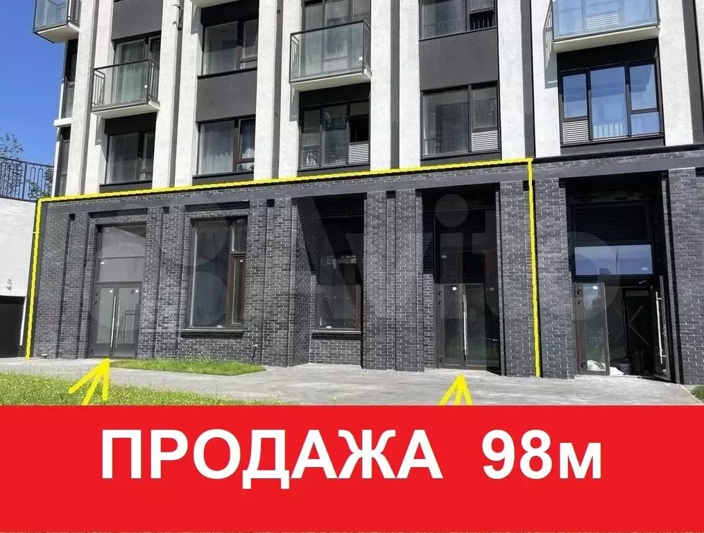 Помещение 2 входа, ЖК Чернышевский, 98 м - Фото 1
