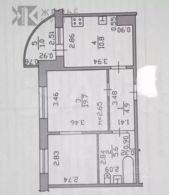 1-к кв. Татарстан, Казань просп. Победы, 152/33 (41.0 м) - Фото 2