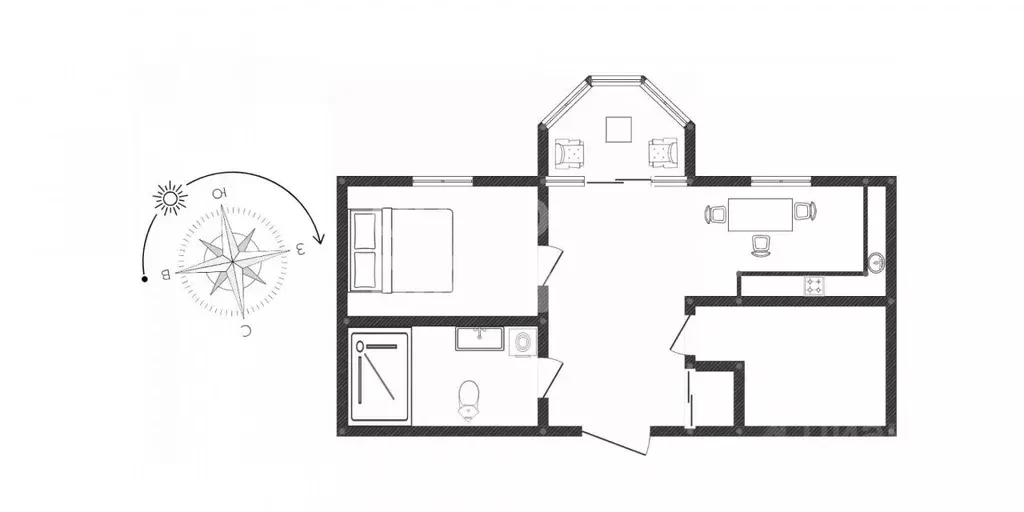 2-к кв. Липецкая область, Липецкий муниципальный округ, с. Хрущевка ... - Фото 2