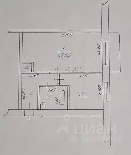 1-к кв. Кемеровская область, Прокопьевск ул. Черных, 22А (30.8 м) - Фото 2