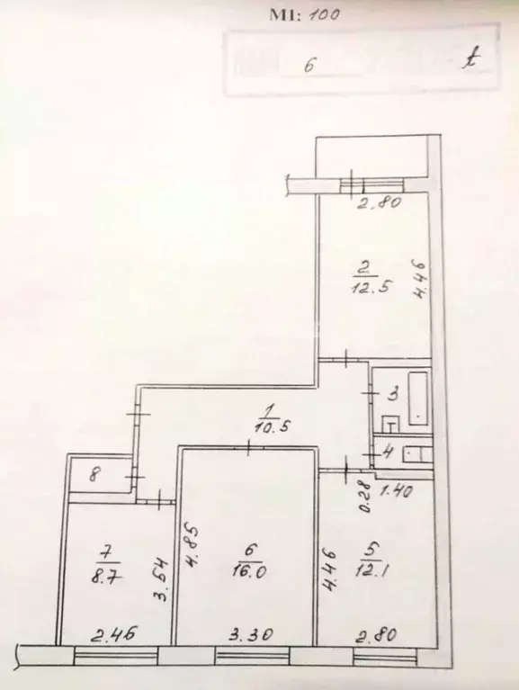 3-к кв. Татарстан, Набережные Челны ул. Шамиля Усманова, 8 (67.2 м) - Фото 1