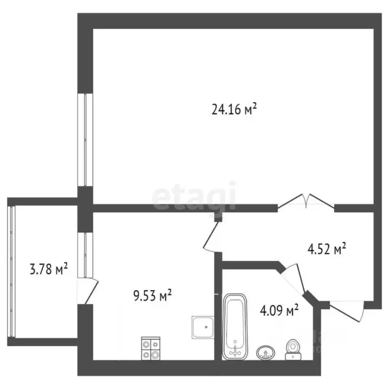 1-к кв. Ростовская область, Аксайский район, Щепкинское с/пос, пос. ... - Фото 2