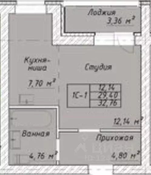1-к кв. Ивановская область, Ивановский район, Богданихское с/пос, д. ... - Фото 1