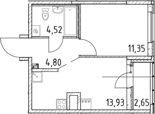 Продаётся 1-к квартира, 34.6 м - Фото 0
