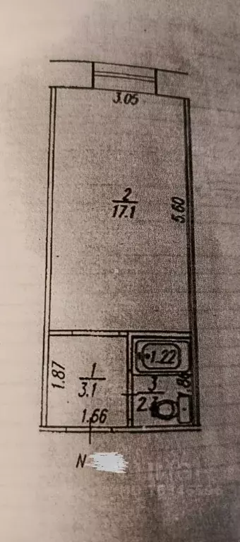 Студия Башкортостан, Уфа ул. Ферина, 3/3 (22.5 м) - Фото 2