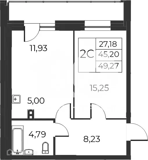Продаётся 1-к квартира, 49.3 м - Фото 0