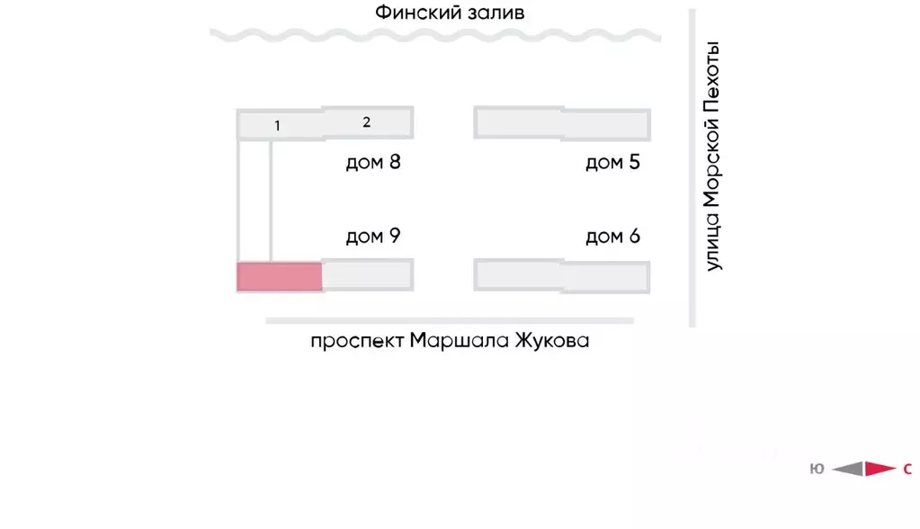 1-к кв. Санкт-Петербург Морская миля жилой комплекс (35.25 м) - Фото 2