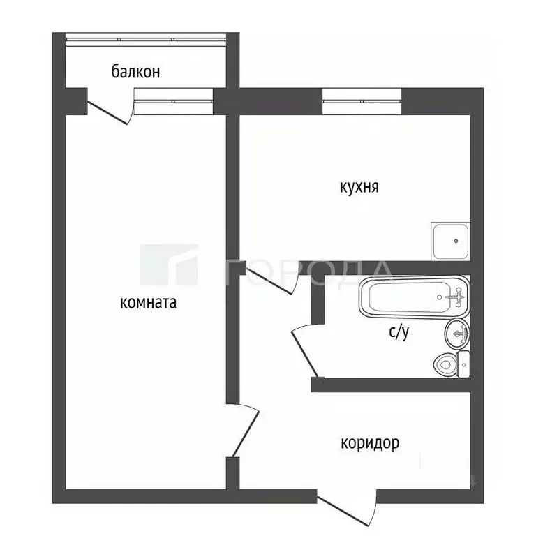 1-к кв. Алтайский край, Барнаул ул. Юрина, 206Ак1 (30.0 м) - Фото 1