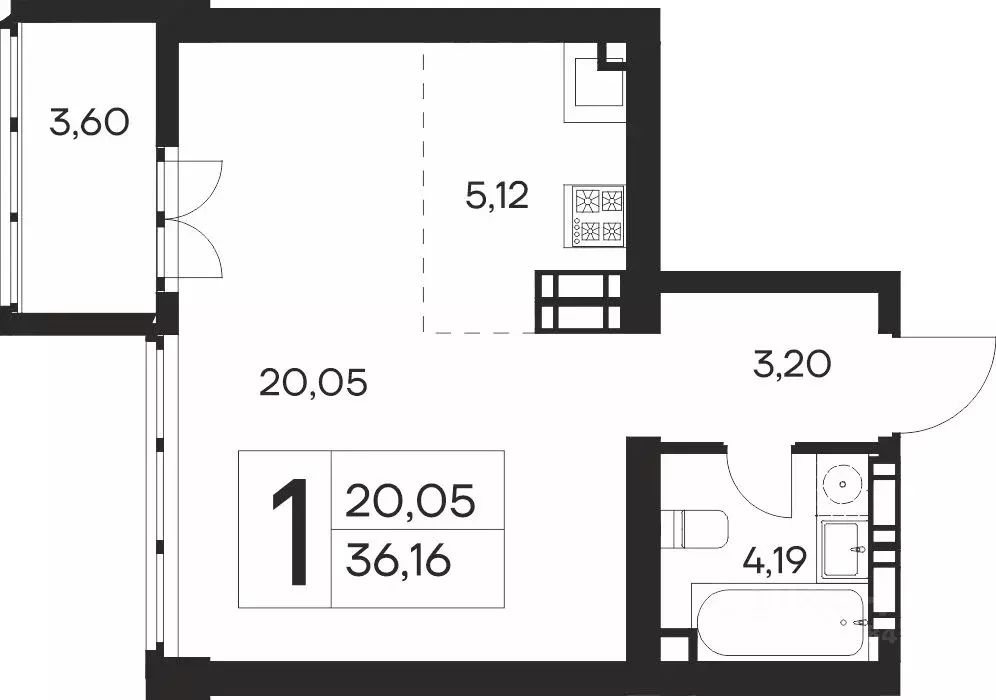 1-к кв. Крым, Ялта ул. Кирова, 157 (37.0 м) - Фото 2