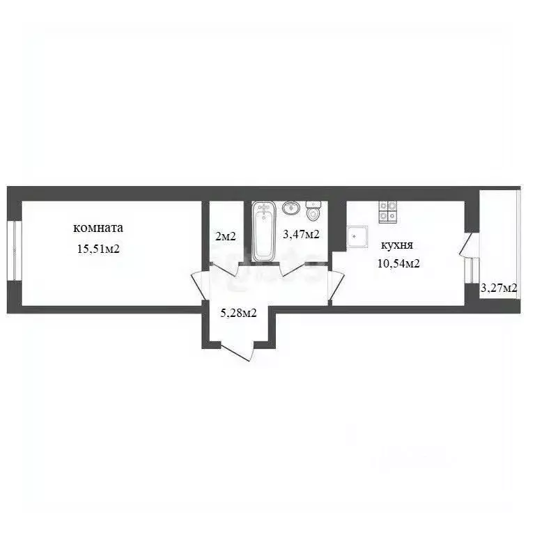1-к кв. Псковская область, Псков ул. Юности, 22 (36.6 м) - Фото 1