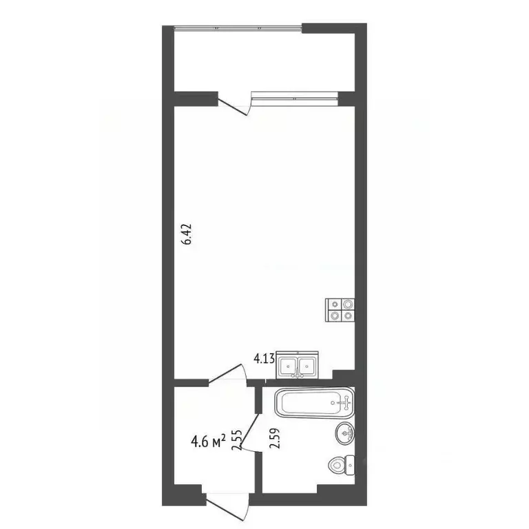 1-к кв. Крым, Судак ул. Набережная, 75 (41.8 м) - Фото 2