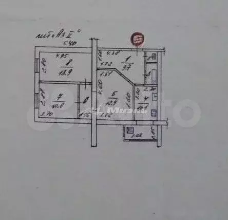 3-к. квартира, 64 м, 2/2 эт. - Фото 0