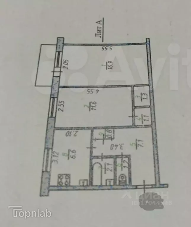 2-к кв. Орловская область, Орловский район, Знаменка пгт ул. Ленина, 2 ... - Фото 2