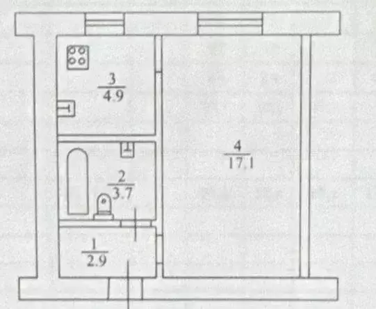 1-к кв. Татарстан, Казань ул. Шуртыгина, 24 (28.6 м) - Фото 1