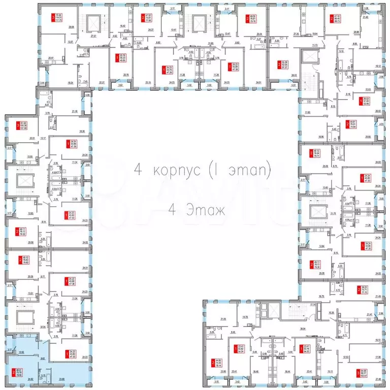 2-к. квартира, 79 м, 4/8 эт. - Фото 1