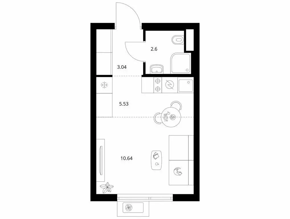 Квартира-студия: деревня Новое Девяткино, жилой комплекс Заречный Парк ... - Фото 1