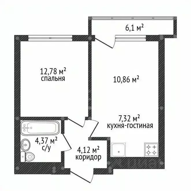 2-к кв. Башкортостан, Уфа ул. Софьи Перовской, 22 (41.06 м) - Фото 2
