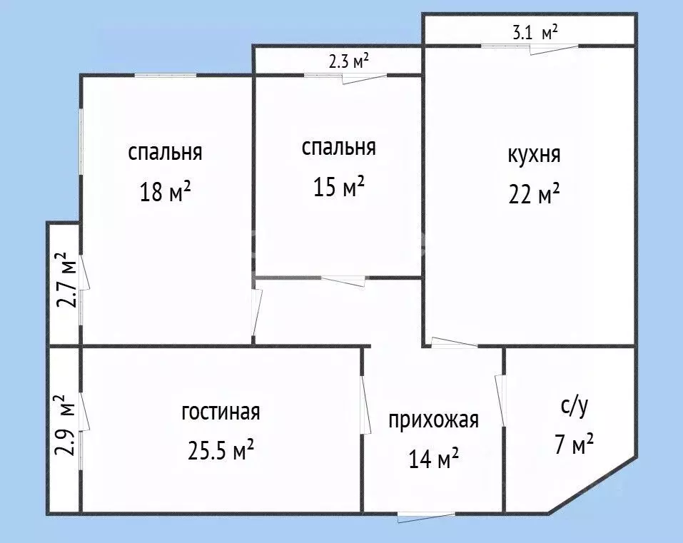 3-к кв. Дагестан, Махачкала ул. Хаджи Булача, 17Б (112.5 м) - Фото 2