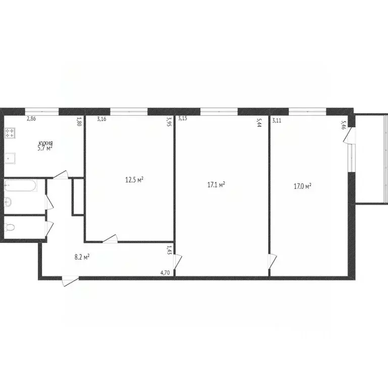 3-к кв. Ямало-Ненецкий АО, Новый Уренгой Ленинградский просп., 4А ... - Фото 2