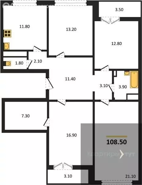 4-комнатная квартира: Воронеж, улица Загоровского, 9/3 (108.5 м) - Фото 0
