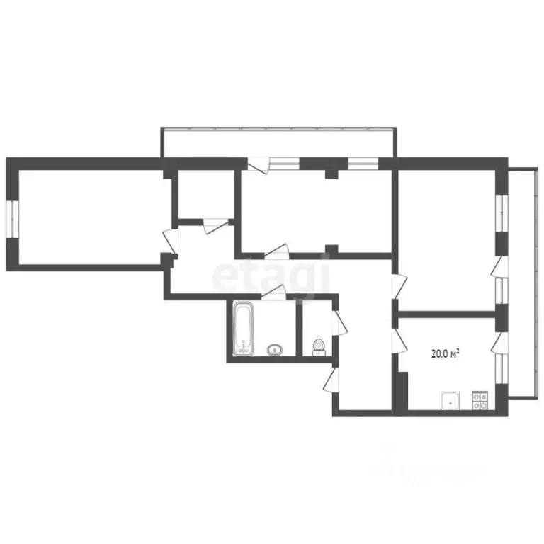 3-к кв. Ростовская область, Ростов-на-Дону просп. 40-летия Победы, 85 ... - Фото 2