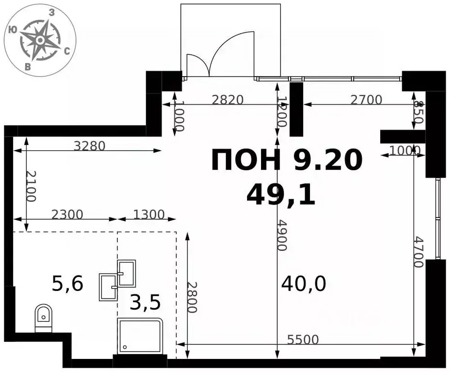 Помещение свободного назначения в Москва Амурская ул., 9 (49 м) - Фото 2