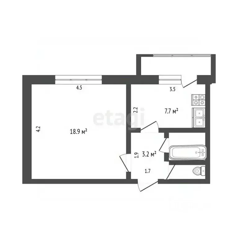 1-к кв. Белгородская область, Белгородский район, Разумное рп ул. ... - Фото 1