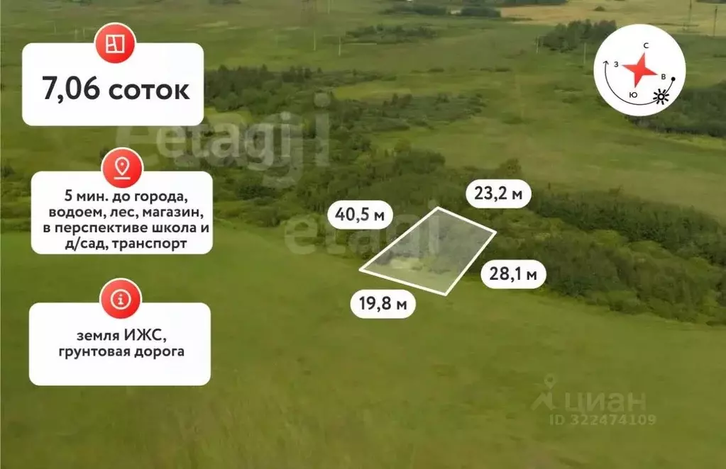 Участок в Тюменская область, Тюмень  (7.06 сот.) - Фото 1