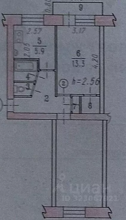 2-к кв. Омская область, Омск ул. 1-я Барнаульская, 160 (48.0 м) - Фото 1