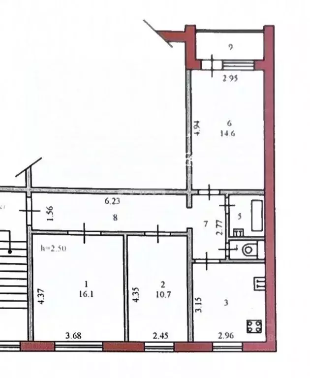 3-к кв. Пензенская область, Пенза ул. Терновского, 150 (70.5 м) - Фото 2
