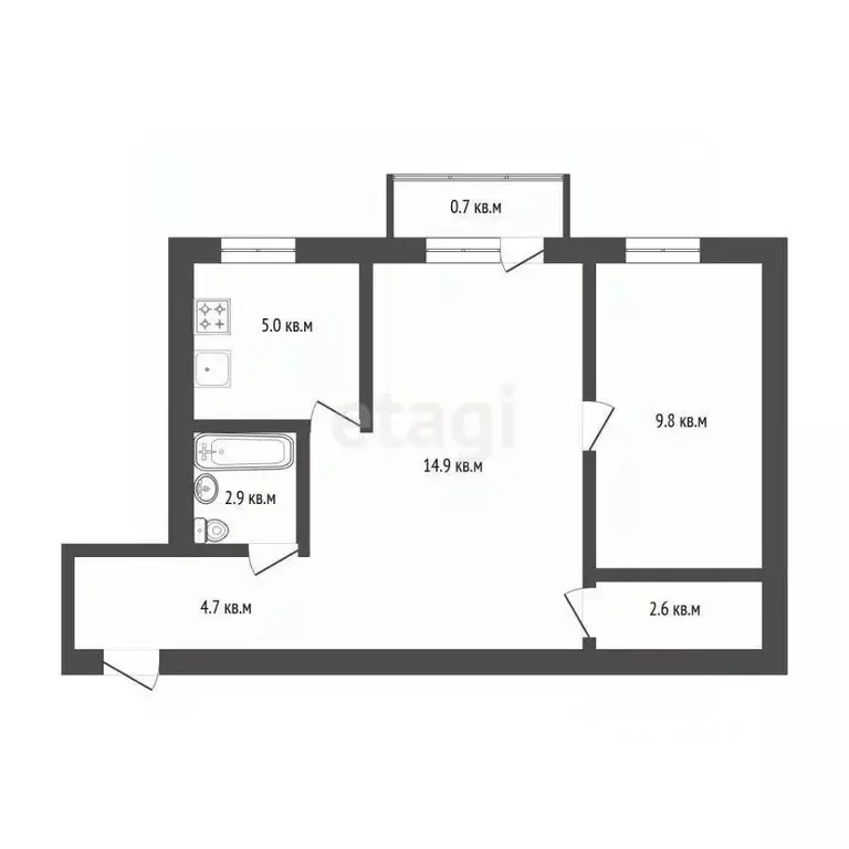 2-к кв. Мордовия, Саранск ул. Полежаева, 105 (39.9 м) - Фото 2