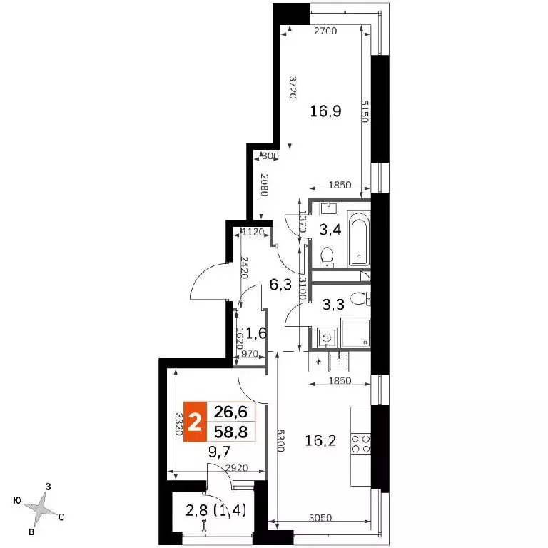 Продается 3-комнатная квартира - Фото 1