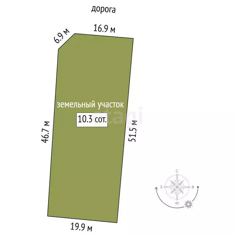 Участок в Тюмень, СНТ Солнечное, Садовая улица (10.29 м) - Фото 0