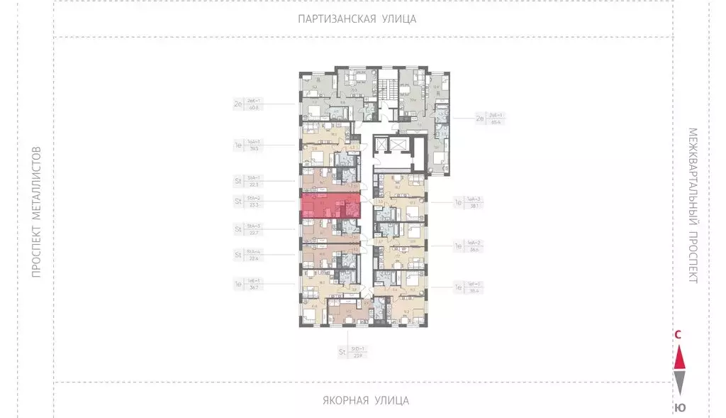 Квартира-студия: Санкт-Петербург, Партизанская улица, 5 (23.3 м) - Фото 1